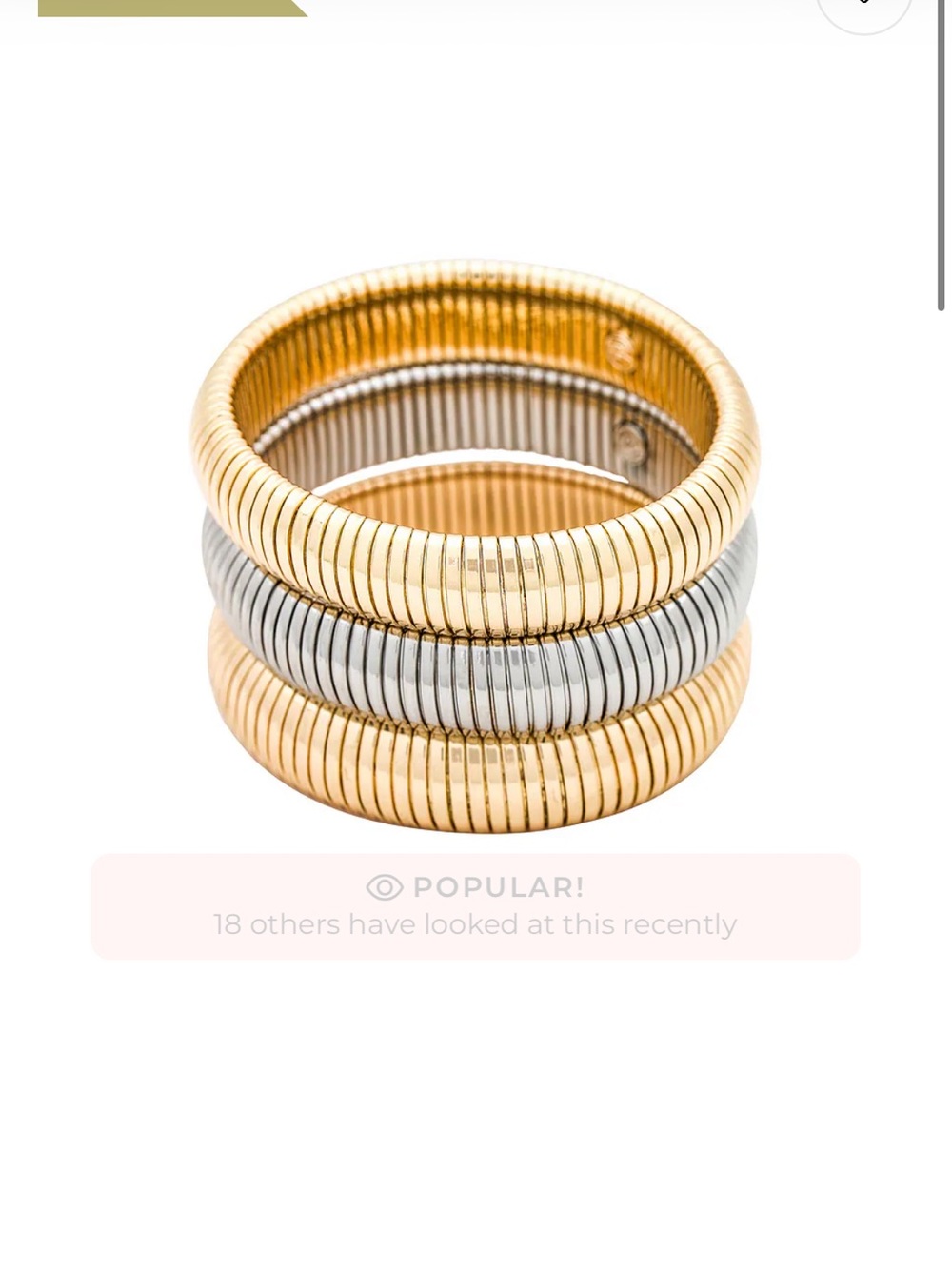 REVOLVE Gold and Silver Ribbed Stack Bracelets - Picture 5 of 5